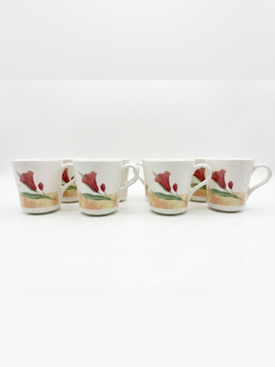 Corelle Pink Pattern Dining | Corelle Pacific Bloom Cups Set Of 8 Discontinued Pattern ...